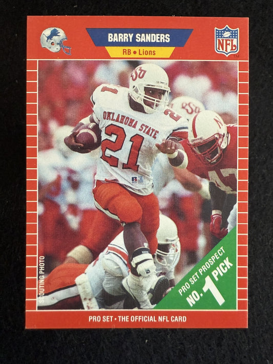 1989 Pro Set Barry Sanders (#494) NM HOFer, Rookie Card, Lions Star ^GRUMPYBUCK^