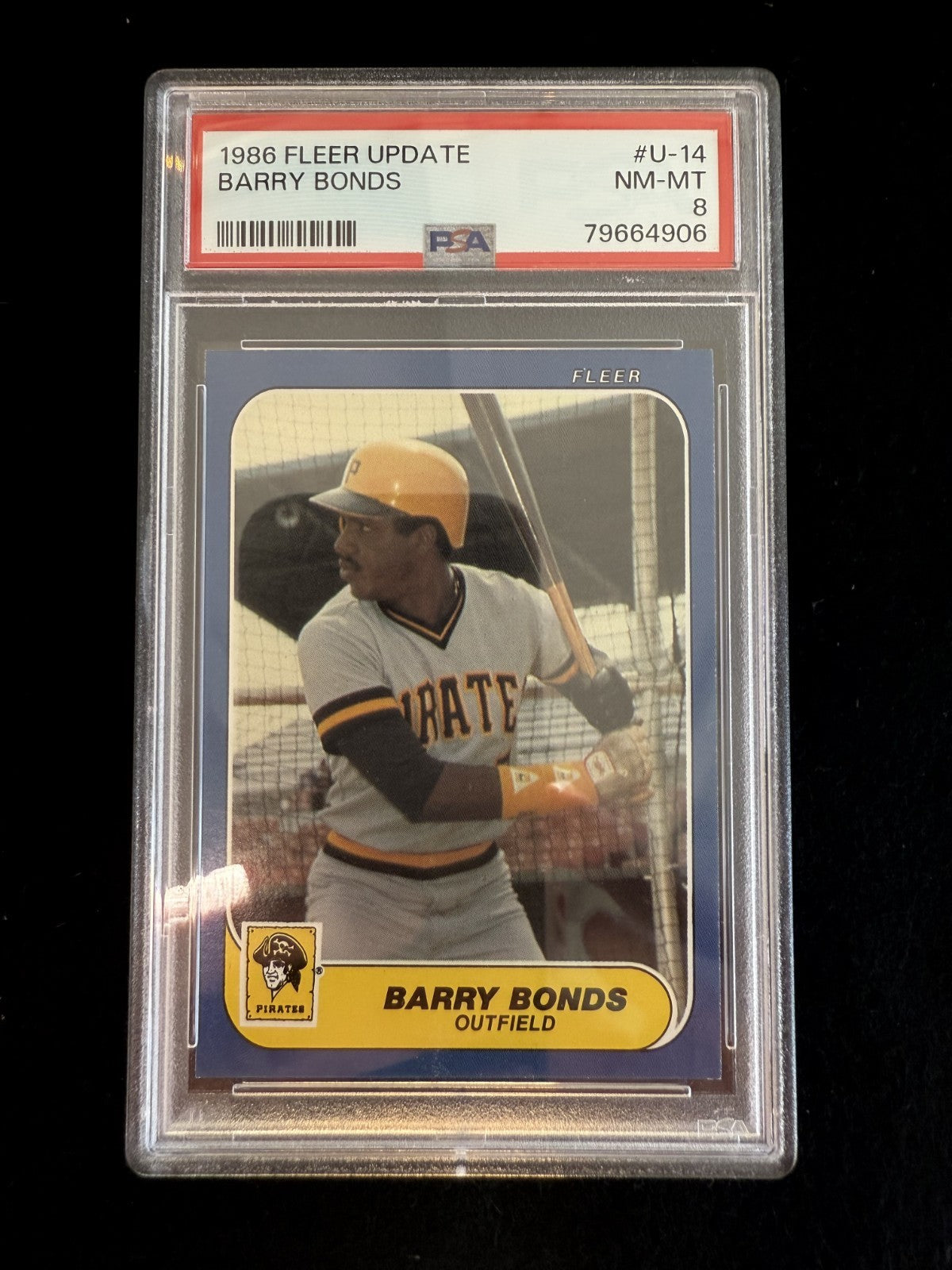 1986 Fleer Update Barry Bonds (#U-14) PSA 8 Rookie Card, HR Legend ^GRUMPYBUCK^