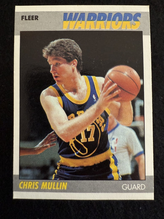 1987-88 Fleer Chris Mullin (#77) NM HOFer, Warriors Sharpshooter ^GRUMPYBUCK^