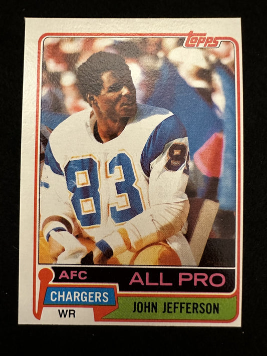 1981 Topps John Jefferson (#190) NM Chargers WR, Air Coryell Weapon ^GRUMPYBUCK^