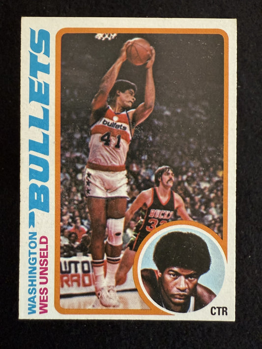 1978–79 Topps Wes Unseld (#7) NM HOFer, Bullets Champion ^GRUMPYBUCK^