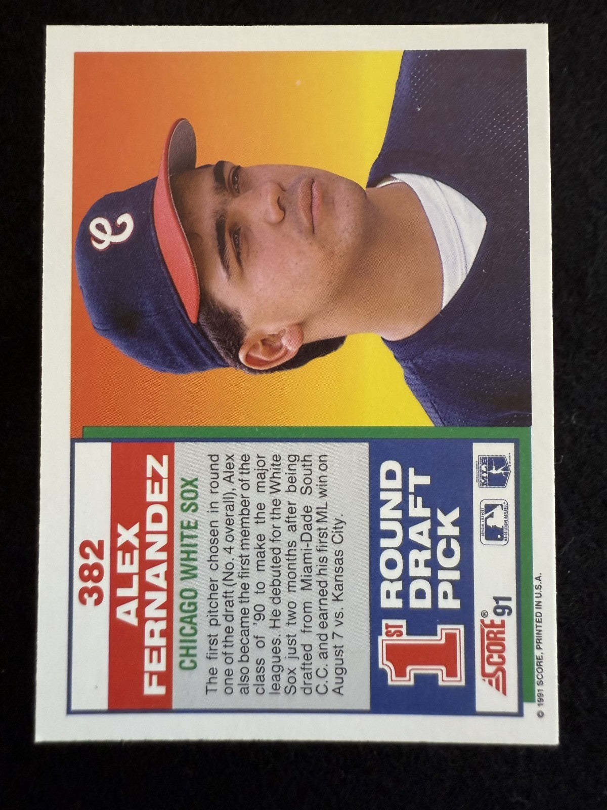1991 Score Alex Fernandez (#382) NM Rookie Card ^GRUMPYBUCK^