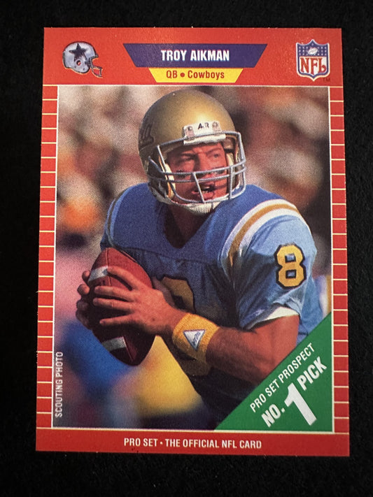1989 Pro Set Troy Aikman (#490) NM HOFer, Rookie Card, Cowboys QB ^GRUMPYBUCK^