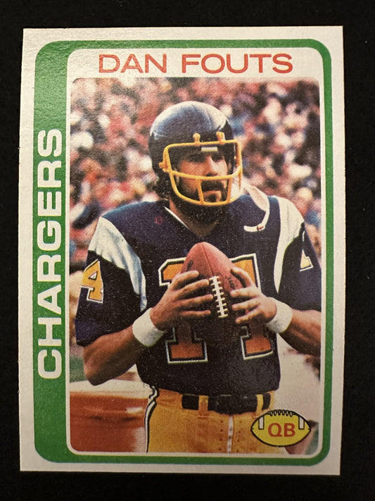 1978 Topps Dan Fouts (#499) NM HOFer, Air Coryell Quarterback ^GRUMPYBUCK^