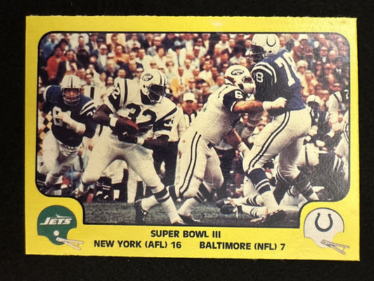 1978 Fleer Team Action (#59) NM Super Bowl III, Jets Upset Colts ^GRUMPYBUCK^