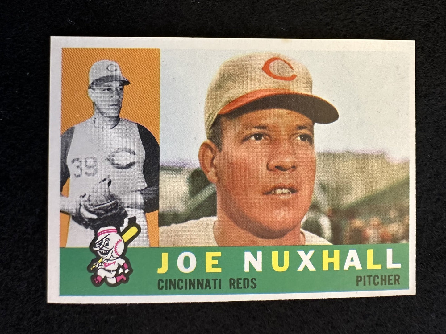 1960 Topps Joe Nuxhall (#282) NM Reds P, Youngest MLB Debut ^GRUMPYBUCK^