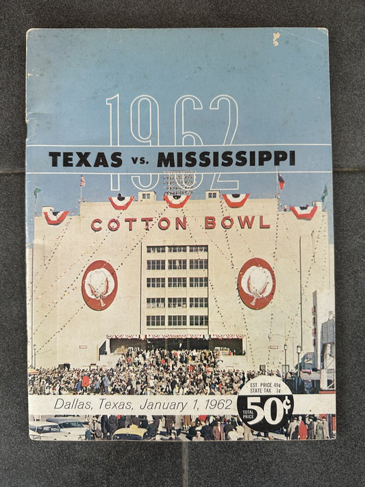 1962 Cotton Bowl Program & Game Ticket (Texas vs. Ole Miss) ^GRUMPYBUCK^