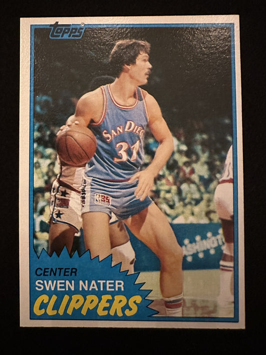 1981–82 Topps Swen Nater (#38) NM Clippers Center, ABA/NBA Veteran ^GRUMPYBUCK^