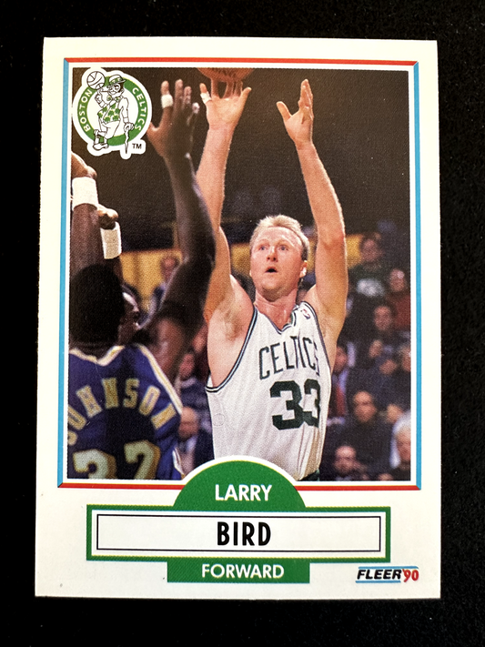 1990–91 Fleer Larry Bird (#8) NM HOFer, NBA Champ, All-Time Great ^GRUMPYBUCK^
