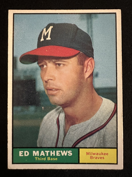 1961 Topps Ed Mathews (#120) EX HOFer, Braves Great ^GRUMPYBUCK^