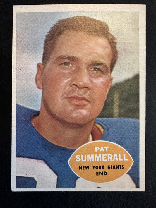 1960 Topps Pat Summerall (#77) EX NFL Champ, Broadcasting Great ^GRUMPYBUCK^