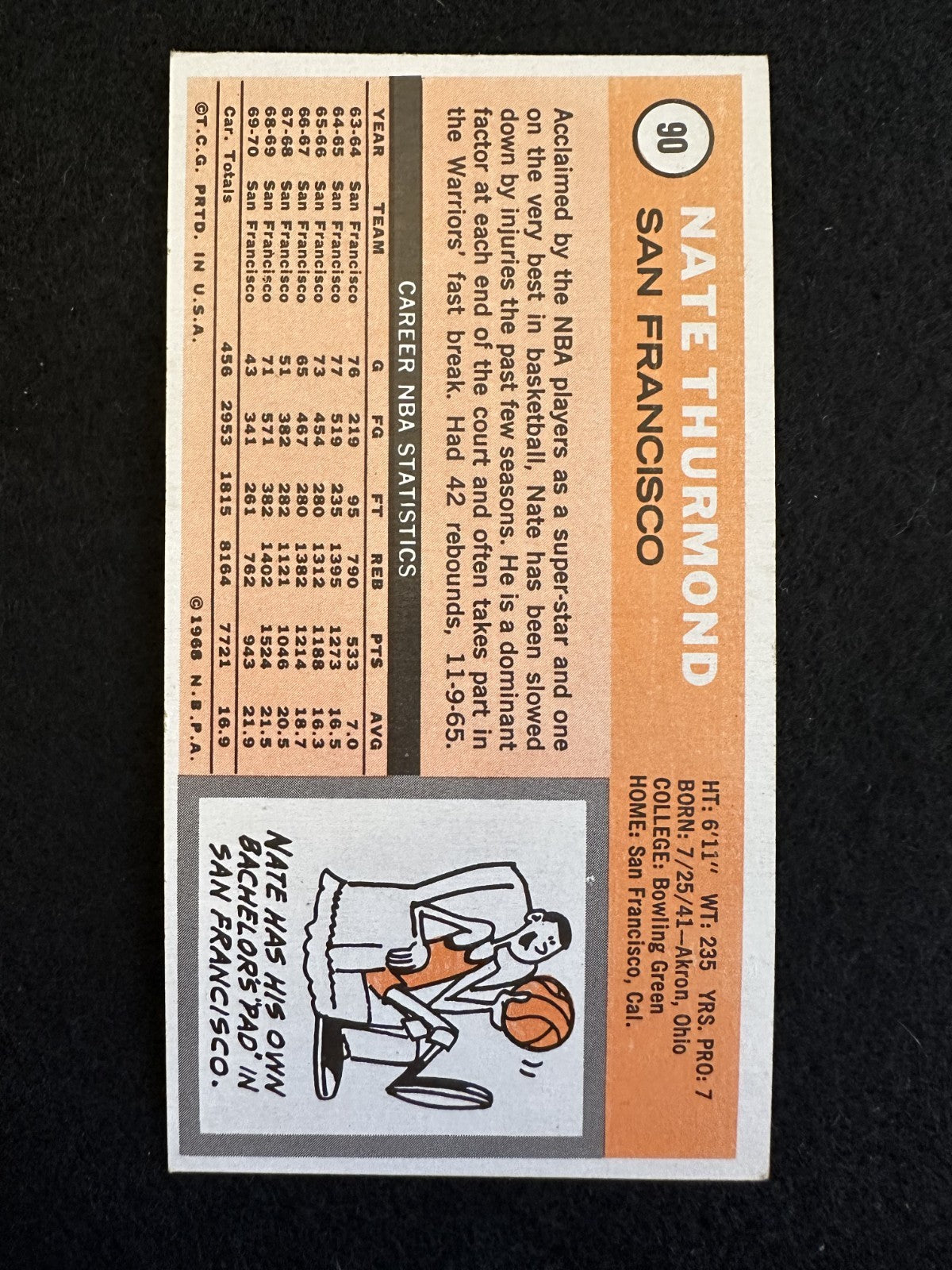 1970-71 Topps Nate Thurmond (#90) EX HOFer, Warriors Legend ^GRUMPYBUCK^