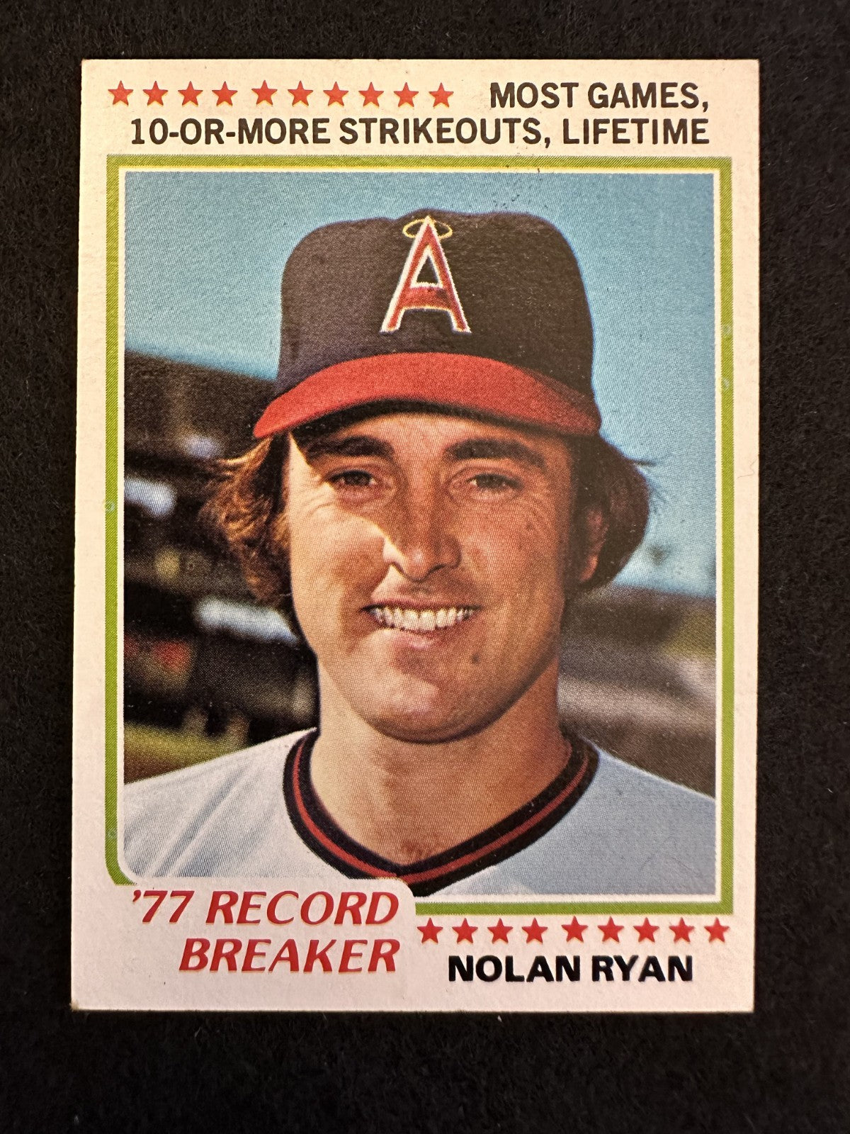 1978 Topps Nolan Ryan Record Breaker (#6) EX Strikeout King, HOFer ^GRUMPYBUCK^
