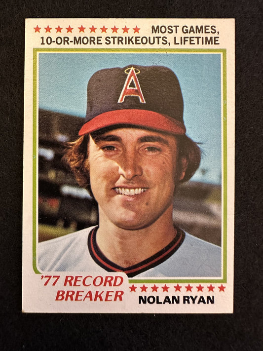 1978 Topps Nolan Ryan Record Breaker (#6) EX Strikeout King, HOFer ^GRUMPYBUCK^
