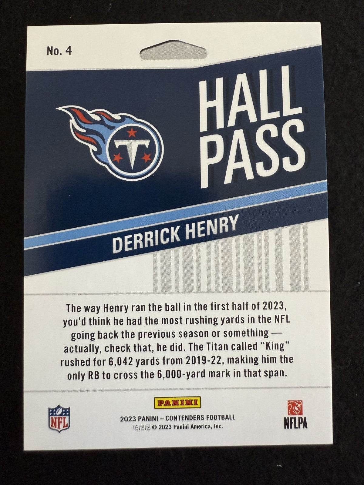 2023 Panini Contenders Hall Pass Derrick Henry (#4) MINT Silver ^GRUMPYBUCK^