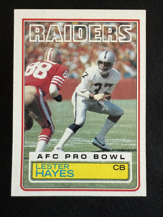 1983 Topps Lester Hayes (#301) NM Raiders CB, Stickum Legend ^GRUMPYBUCK^