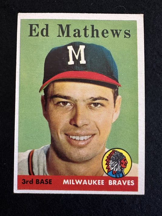 1958 Topps Eddie Mathews (#440) EX HOF 3B, Braves Slugger ^GRUMPYBUCK^