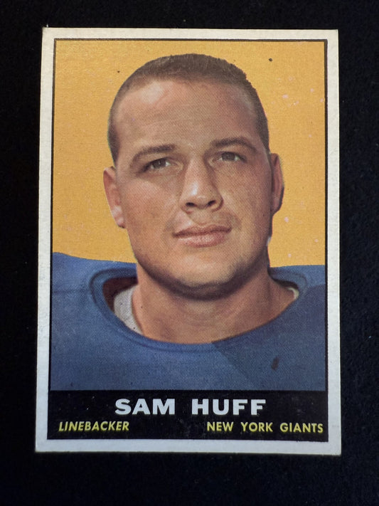 1961 Topps Sam Huff (#91) EX HOFer, Giants Great, NFL Tough Guy ^GRUMPYBUCK^