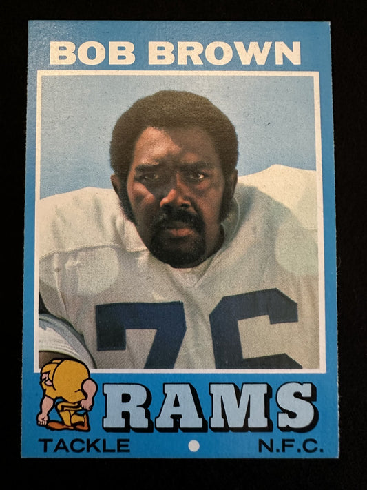 1971 Topps Bob Brown (#16) NM HOFer, All-Time Great OL ^GRUMPYBUCK^
