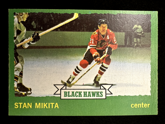 1973–74 Topps Stan Mikita (#145) NM HOFer, Blackhawks Great ^GRUMPYBUCK^