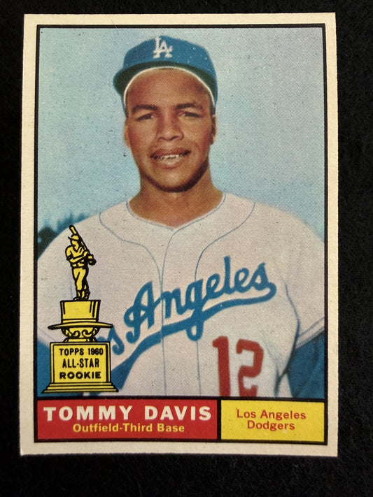 1961 Topps Tommy Davis (#168) Dead Centered, All-Star Rookie ^GRUMPYBUCK^