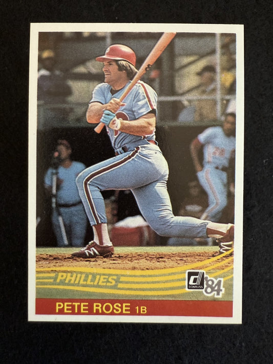 1984 Donruss Pete Rose (#61) NM Hit King, Phillies Veteran Bat ^GRUMPYBUCK^