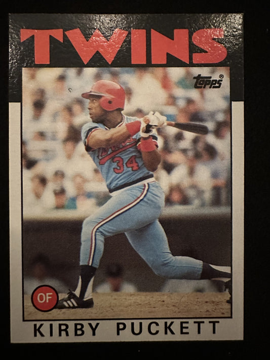1986 Topps Kirby Puckett (#329) NM HOFer, Twins Great ^GRUMPYBUCK^