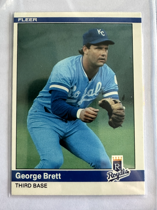 1984 Fleer George Brett #344 – Hall of Fame Hitter | Royals Legend | Stunning