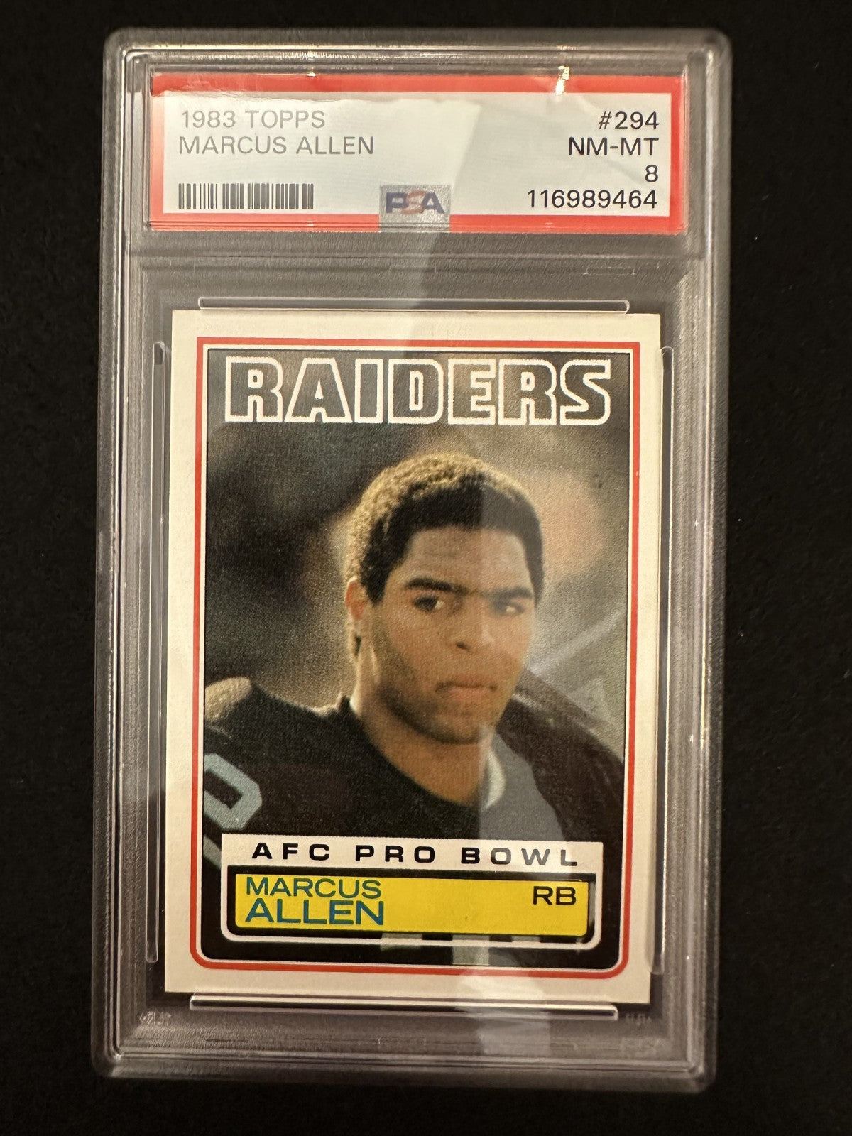 1983 Topps Marcus Allen (#294) PSA 8 Rookie Card, HOFer, Heisman ^GRUMPYBUCK^