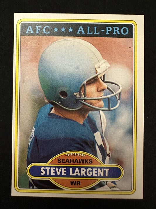 1980 Topps Steve Largent (#450) NM HOFer, Seahawks Legend ^GRUMPYBUCK^