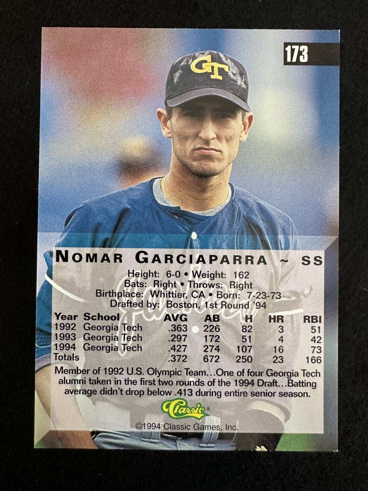 1994 Classic 4 Sport Nomar Garciaparra (#173) EX Gold ^GRUMPYBUCK^