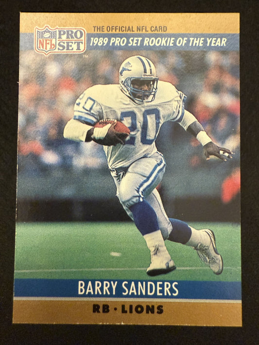 1990 Pro Set Award Winner Barry Sanders (#1 ) NM HOFer, ROY ^GRUMPYBUCK^