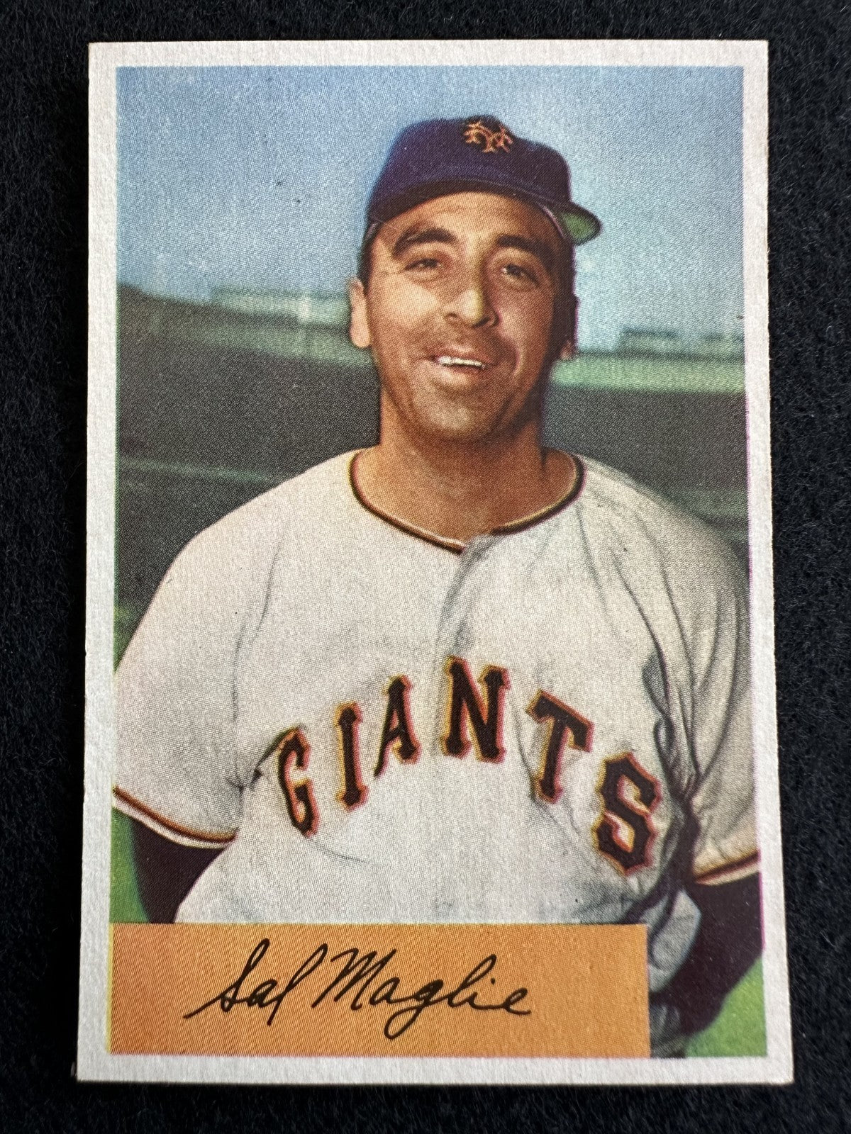 1954 Bowman Sal Maglie (#105) EX All-Star P, Giants/Dodgers ^GRUMPYBUCK^