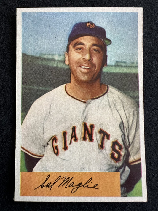 1954 Bowman Sal Maglie (#105) EX All-Star P, Giants/Dodgers ^GRUMPYBUCK^