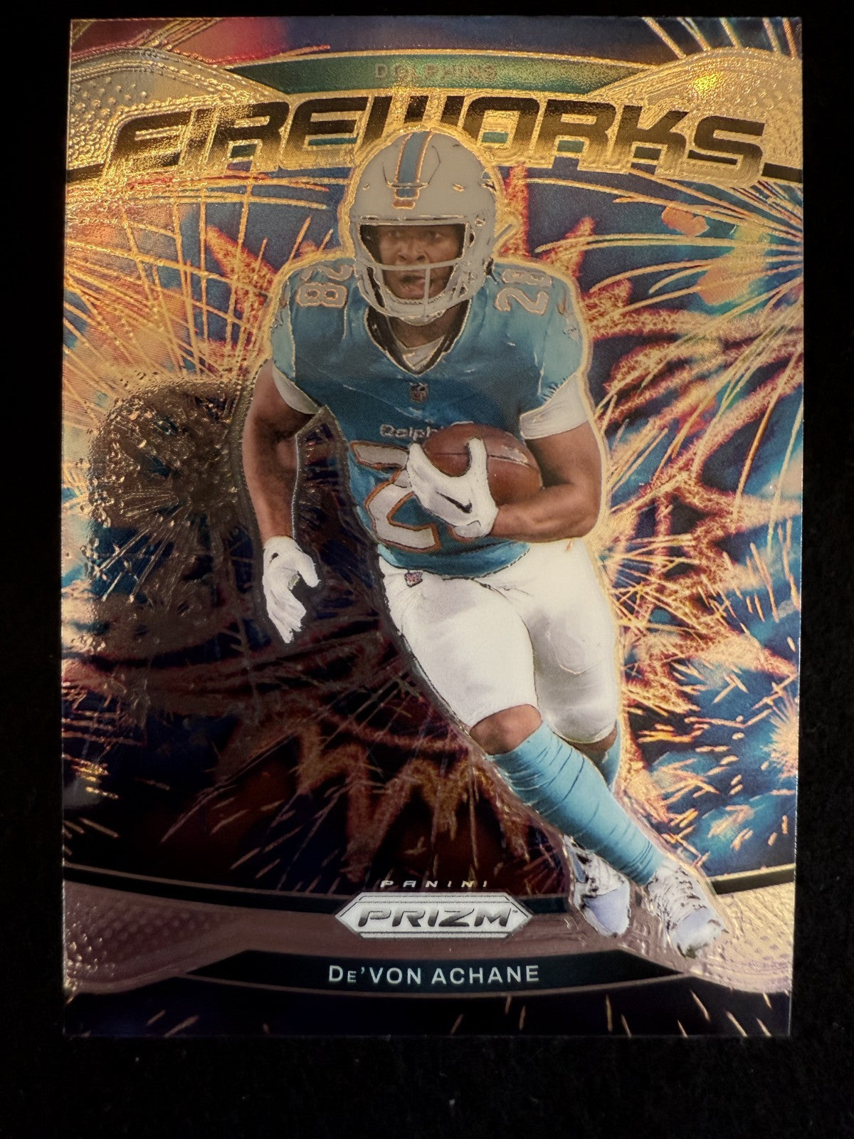 2024 Prizm De’Von Achane (#12) MINT Fireworks Silver ^GRUMPYBUCK^