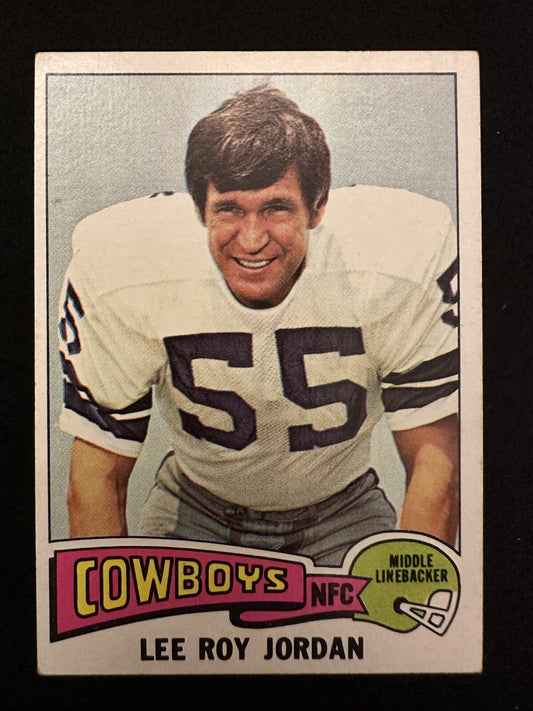 1975 Topps Lee Roy Jordan (#285) EX Super Bowl Champ, Cowboys Great ^GRUMPYBUCK^