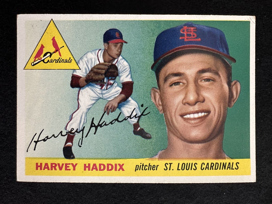 1955 Topps Harvey Haddix (#43) EX All-Star P, Pirates/Cardinals ^GRUMPYBUCK^