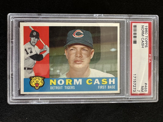 1960 Topps Norm Cash (#488) PSA 7 2nd-Year Tigers Slugger ^GRUMPYBUCK^