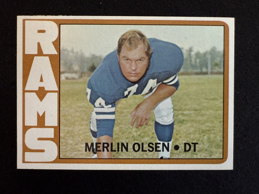 1972 Topps Merlin Olsen (#181) NM HOFer Rams Fearsome Foursome ^GRUMPYBUCK^