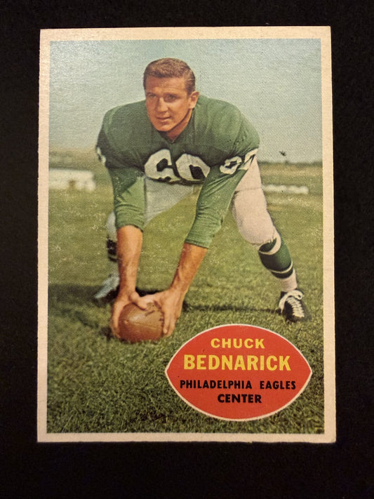1960 Topps Chuck Bednarik (#87)  Dead Centered, Misspelled, HOFer ^GRUMPYBUCK^