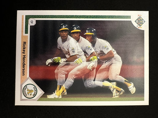 1991 Upper Deck Rickey Henderson (#444) NM HOFer, Stolen Base King ^GRUMPYBUCK^