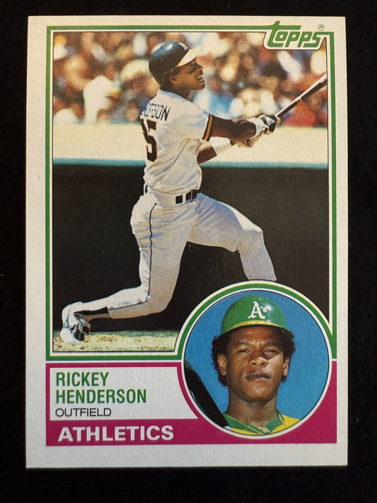 1983 Topps Rickey Henderson (#180) NM HOFer, Stolen Base King ^GRUMPYBUCK^