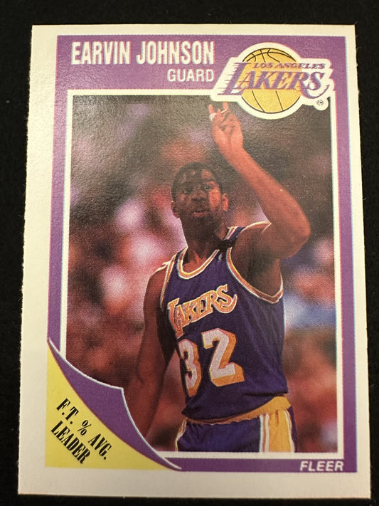 1989–90 Fleer Magic Johnson (#77) NM HOFer, NBA Champ ^GRUMPYBUCK^