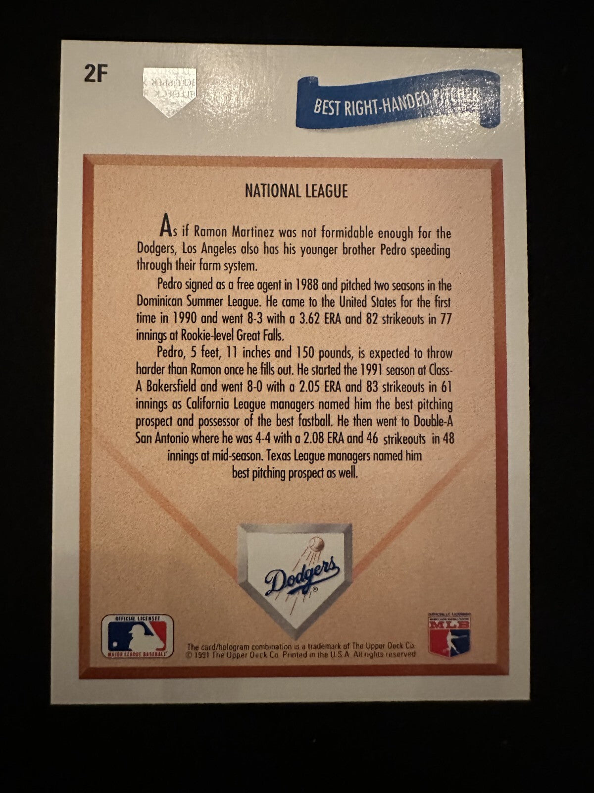 1991 Upper Deck (#2F) NM HOFer, Cy Young, WS Champ ^GRUMPYBUCK^