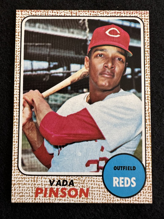 1968 Topps Vada Pinson (#90) NM All-Star OF, Reds/Indians ^GRUMPYBUCK^