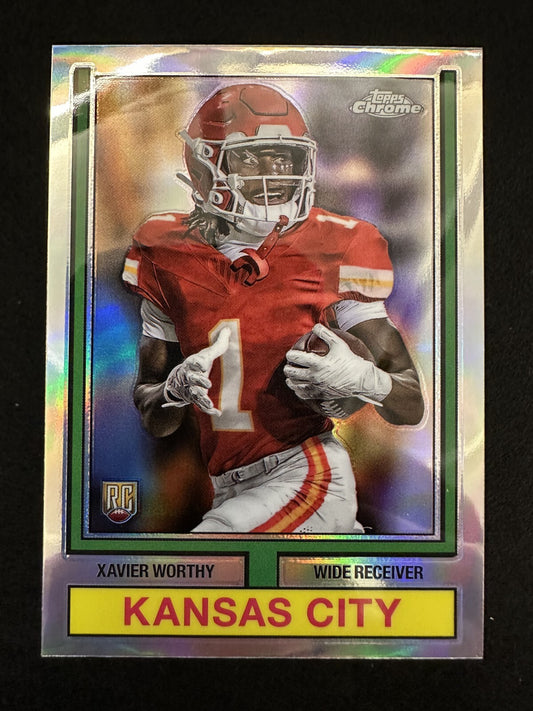 2024 Topps Chrome Xavier Worthy (#74TF-8) MT Rookie, Refractor ^GRUMPYBUCK^