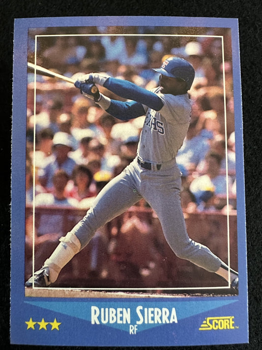 1988 Score Ruben Sierra (#113) NM Power Hitter, Rangers Star ^GRUMPYBUCK^