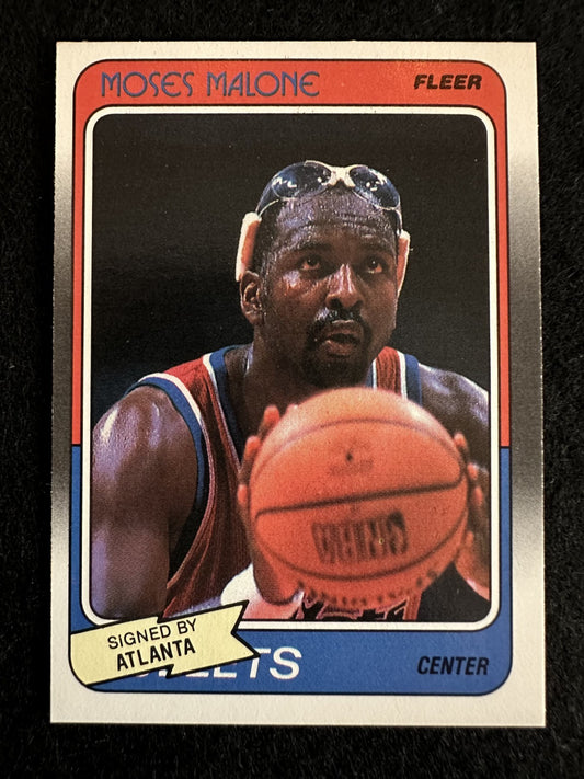 1988-89 Fleer Moses Malone (#118) NM HOFer, Relentless Rebounder ^GRUMPYBUCK^