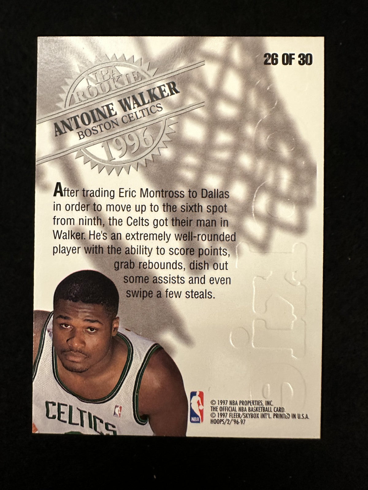 1996-97 NBA Hoops Rookie Antoine Walker (#26) NM Rookie Card ^GRUMPYBUCK^