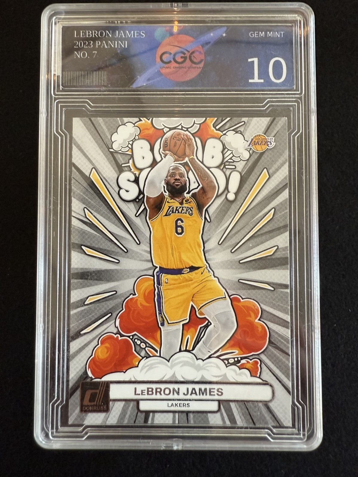 2023-24 Panini LeBron James Bomb Squad (#7) Cosmic Grading 10 ^GRUMPYBUCK^